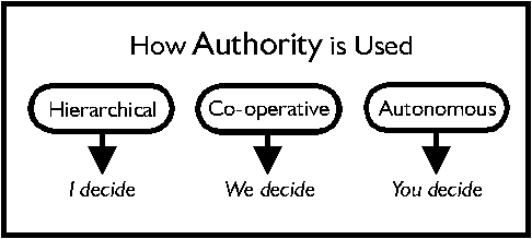 Hierarchy,cooperation autonomy